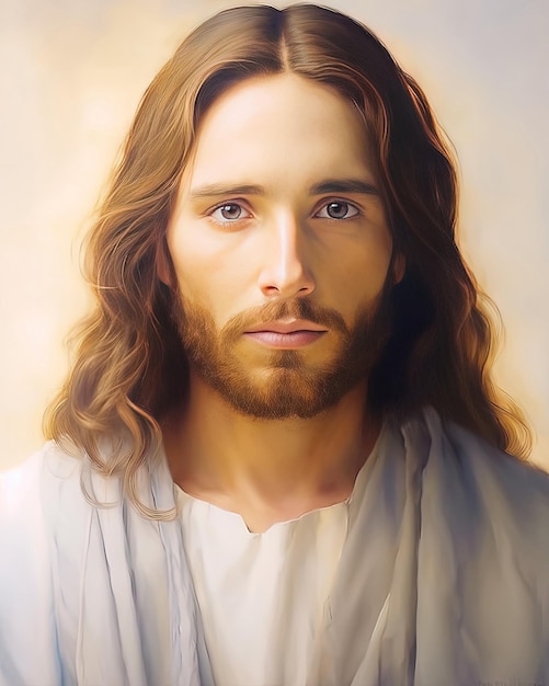 Premium AI Image | A portrait of Jesus Christ's face