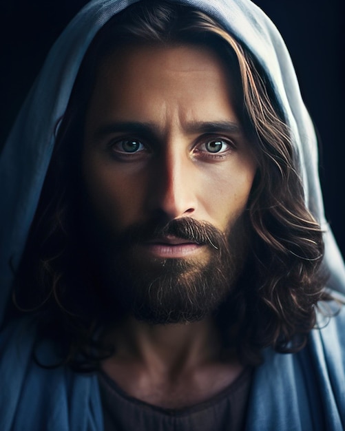 A portrait of Jesus Christ's face