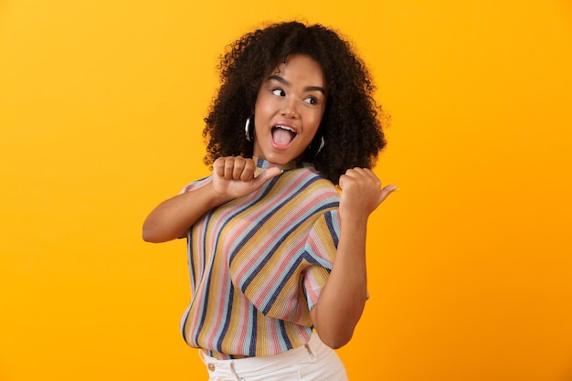 Portrait of a joyful woman standing