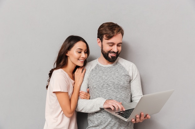 Portrait of a joyful young couple