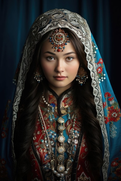 Portrait of a Kazakh bride