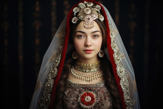 Portrait of a Kazakh bride