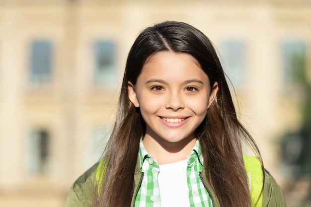 Portrait of kid with happy smiling face