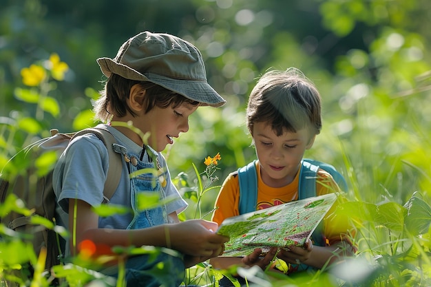 Portrait of Kids on a Scientific Expedition