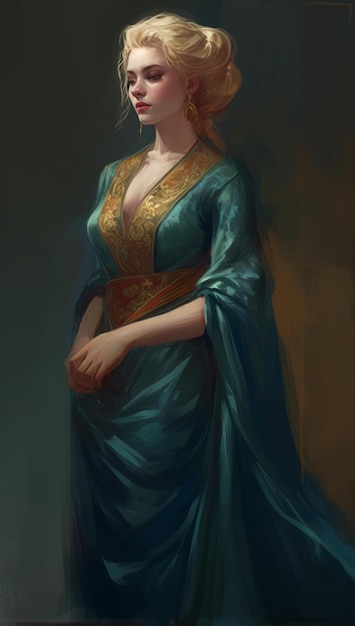 A portrait of a lady from the game the legend of zelda