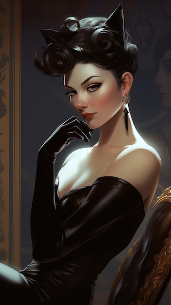 A portrait of a lady from the movie the princess of the night.