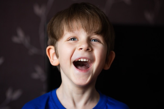 Portrait of a laughing boy