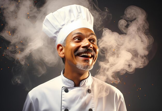 Portrait of a laughing chef