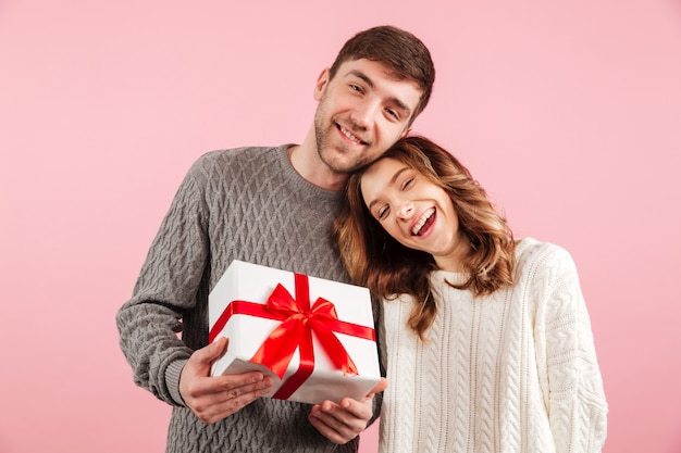 Portrait of laughing loving couple