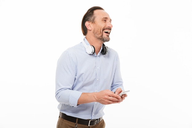 Portrait of a laughing mature man