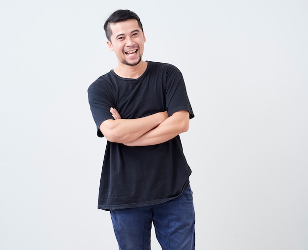 Portrait of laughing young man.