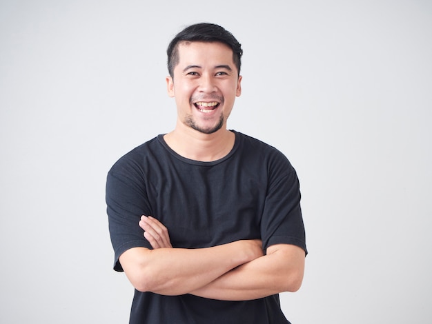 Portrait of laughing young man.