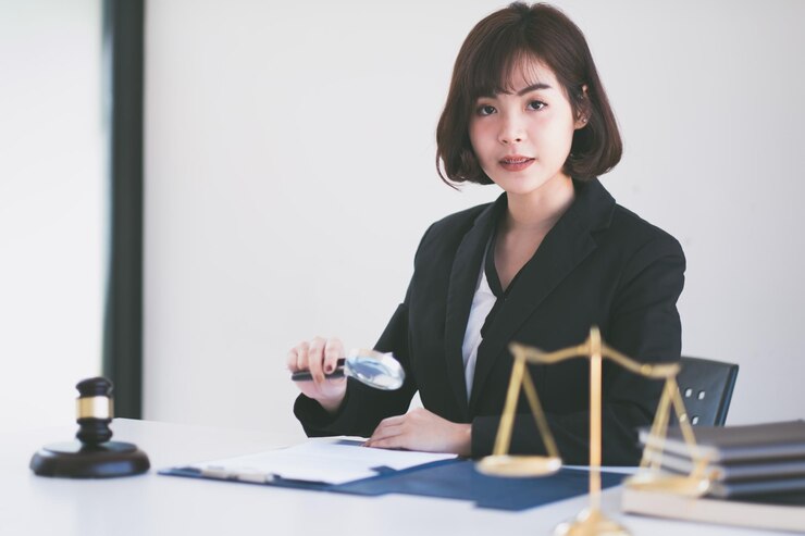 Photo 律師在辦公室工作的肖像