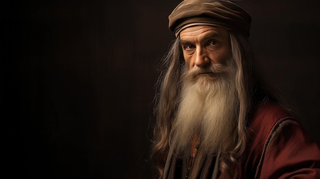 A portrait of Leonardo Da Vinci