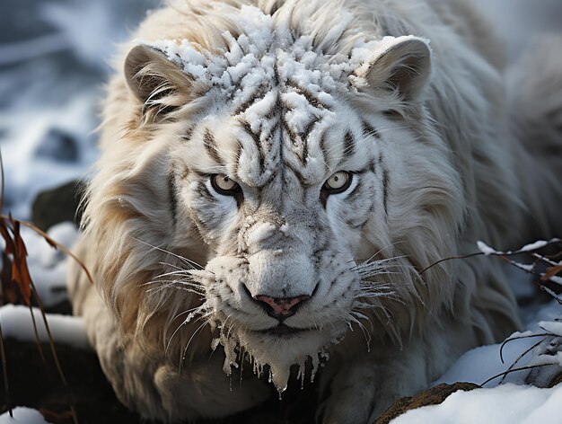 portrait of a lion