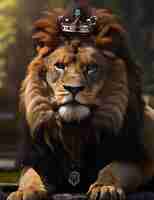 Photo portrait of a lion