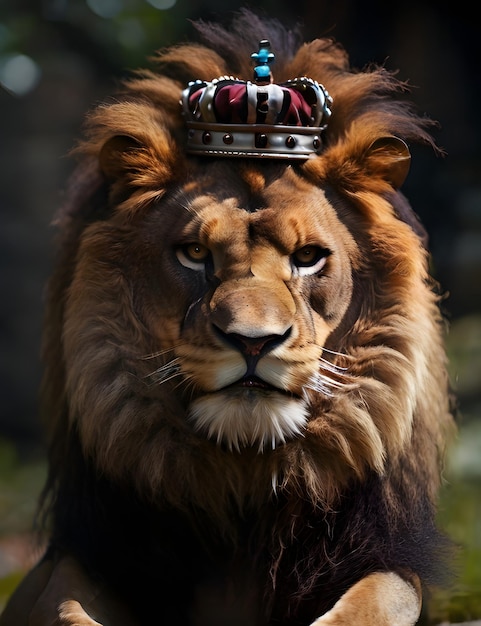 Photo portrait of a lion