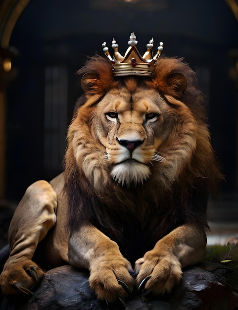 Photo portrait of a lion