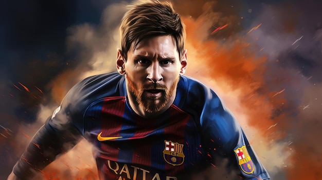 portrait of Lionel Messi