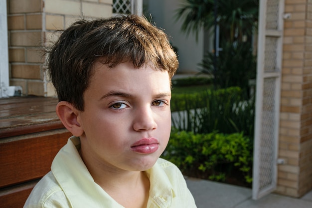 Portrait of a little boy outdoors