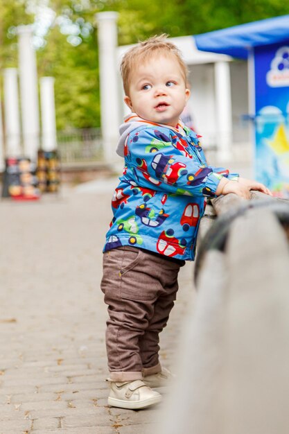 Premium Photo | Portrait little boy in the park