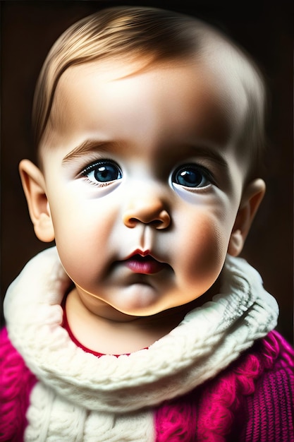 Portrait of little cute baby