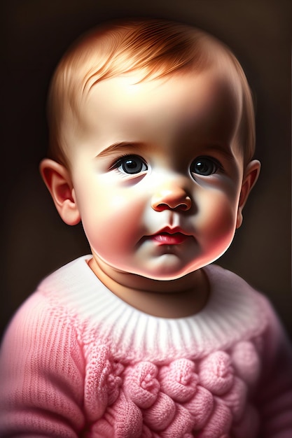 Portrait of little cute baby