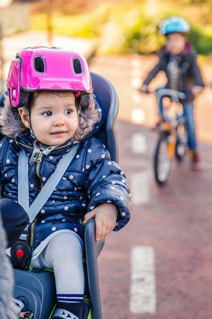 Baby bike seat helmet sale