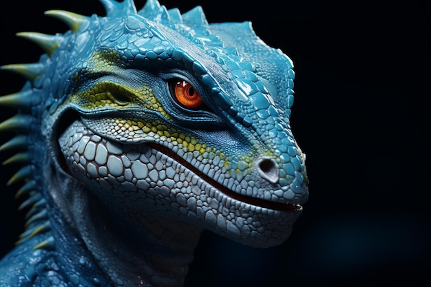 Portrait of lizard reptile Beautiful illustration picture Generative AI