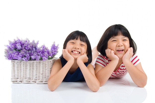 Portrait of lovely asian girls