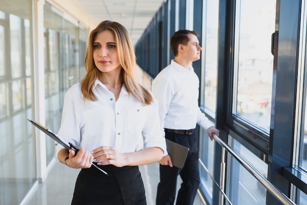 Portrait of a lovely business lady. business woman leader. successful business team