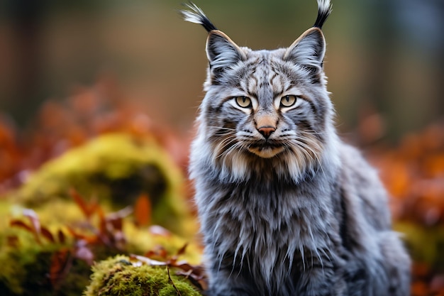 Portrait of a lynx with a mesmerizing gaze