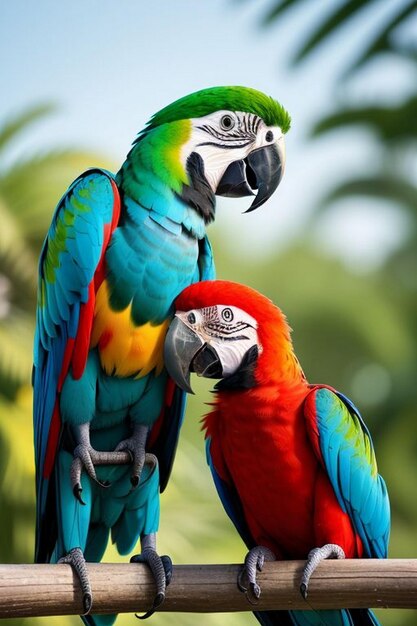 Portrait of a macaw Indonesia