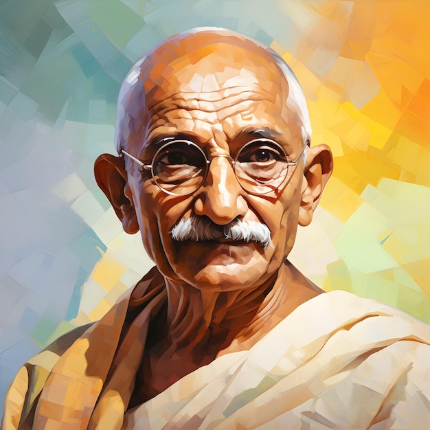 Foto ritratto di mahatma gandhi jayanti