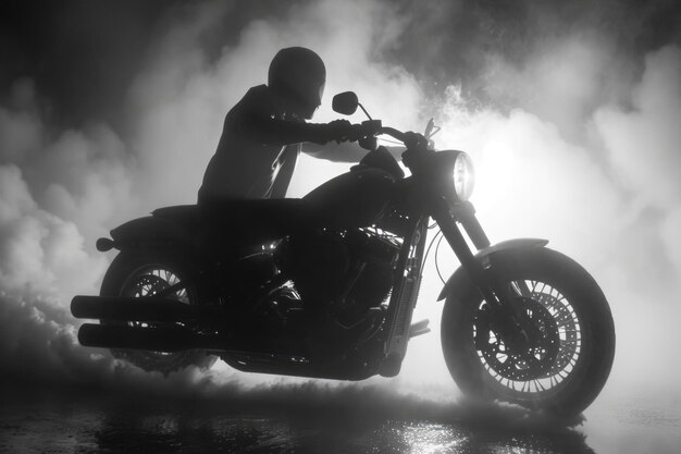 Портрет мужского байкера сила свобода и индивидуальность на открытой дороге авантюрный дух и мятежная привлекательность мотоцикла мужественность в движении