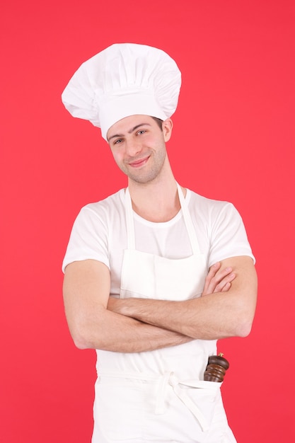Portrait of male chef man