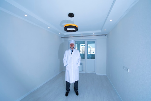 portrait of a male doctor in a medical office