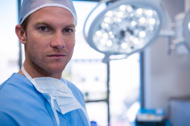 Portrait of male nurse in operation theater