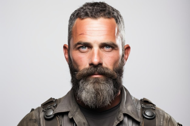 Photo portrait of a male with scars on his face