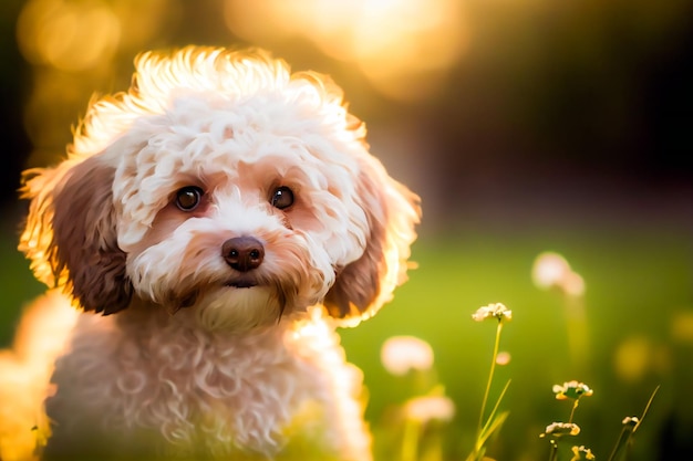 Maltipoo 생성적 AIxA의 초상