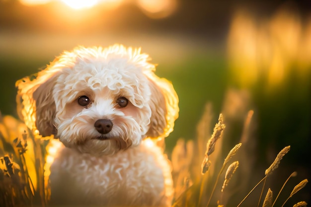 Maltipoo 생성적 AIxA의 초상