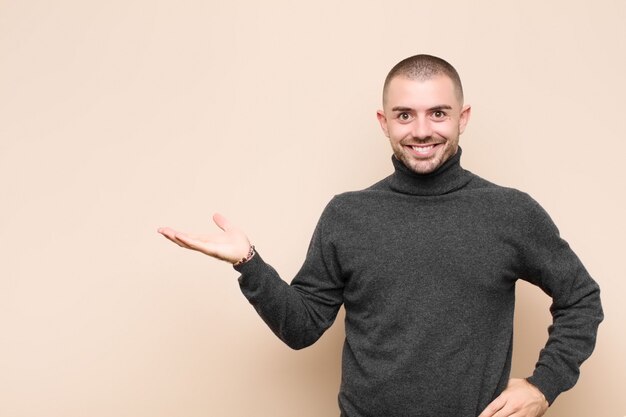 Portrait of a man on a cream background