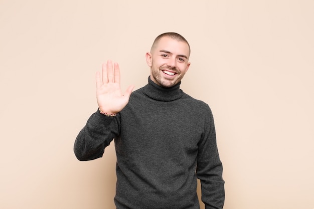 Portrait of a man on a cream background