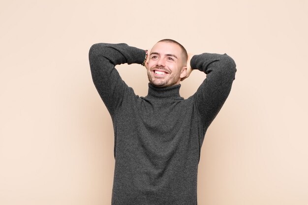 Portrait of a man on a cream background