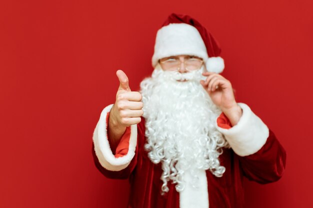 portrait man dressed as Santa Claus