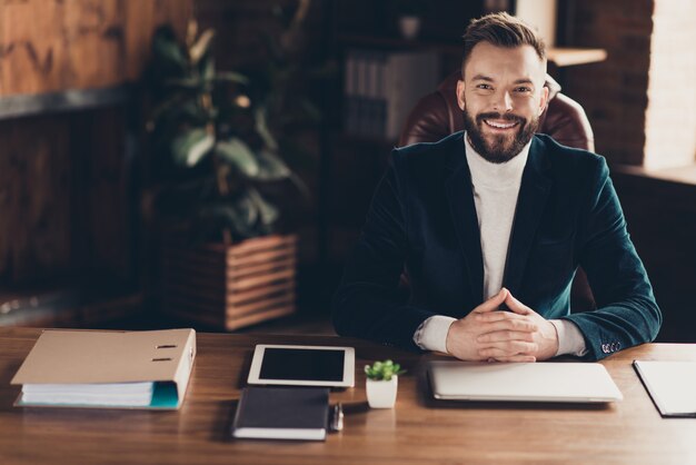 Portrait man at office