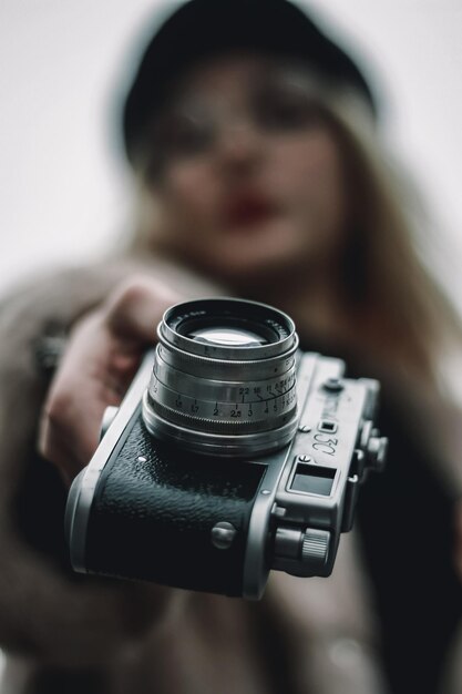 Portrait of man photographing