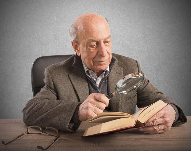 Portrait of man sitting on table