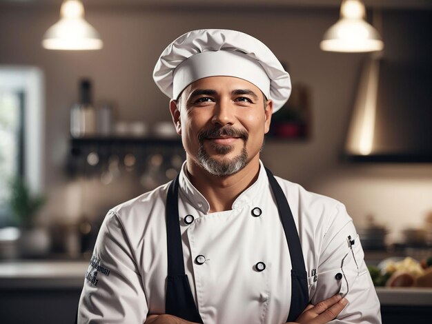 Portrait of man smiling in the kitchen