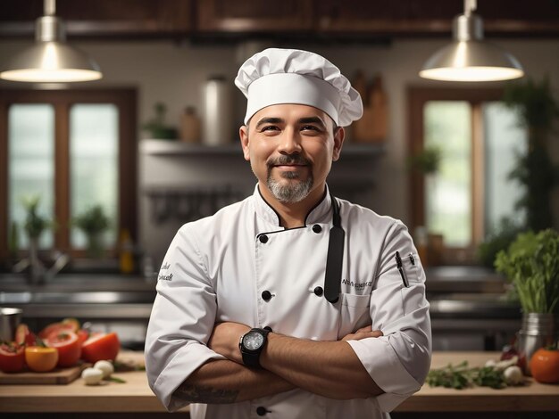 Portrait of man smiling in the kitchen